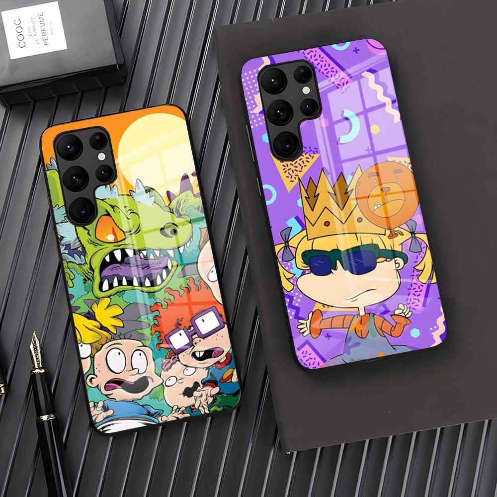Cartoon R-Rugrats Phone Case For Samsung S26 S25 Plus S20 S20 Plus S22 Ultra S23 FE S21 Plus S21 Ultra Glass Cover