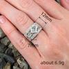 Sterling  Wedding Rings for Women Hollow Floral Pattern Luxury CZ Female Rings Party Gift New Trendy Jewelry