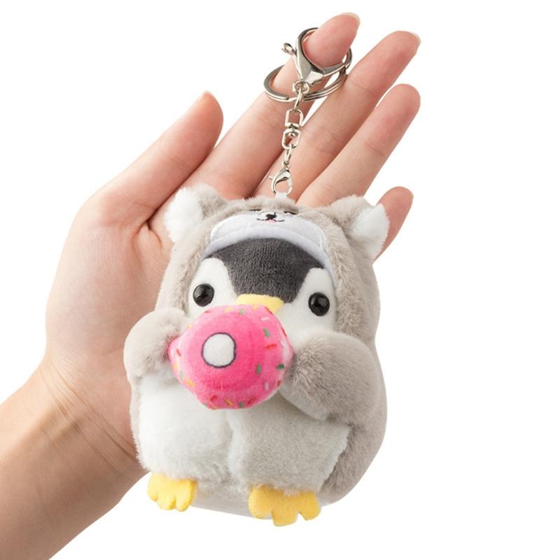 Adorable Penguins Keychain for Women Girls Handmade Soft Plush Animal Keyring For Bag Decoration And Keys