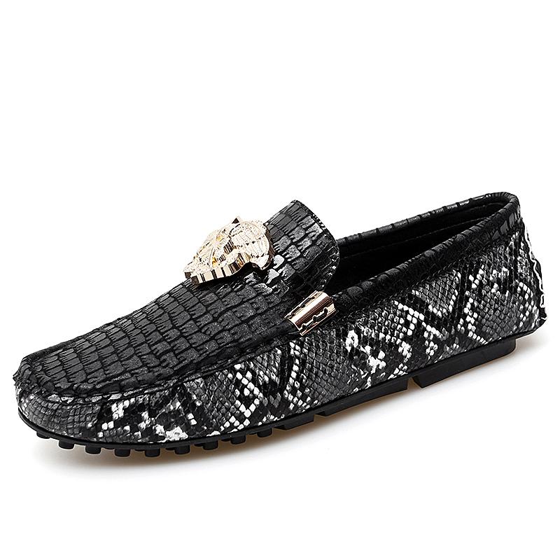 Fashion Designer Mens Genuine Leather Boys Teens Luxury Brand 35~48 Casual Brand Shoes for Men Women Driving Male Moccasin Flats Loafers