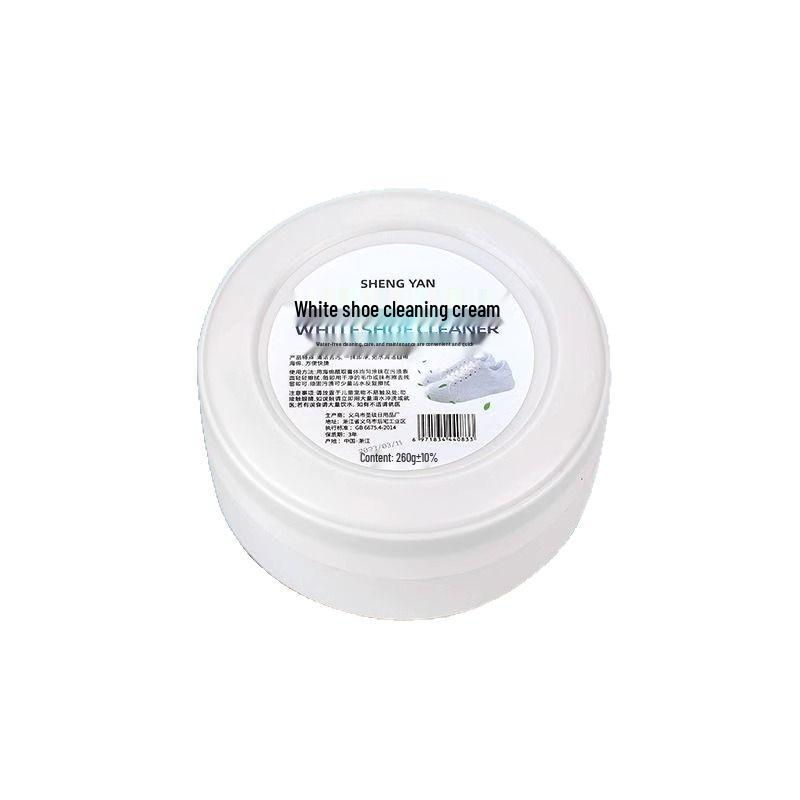 White Shoe Cleaner & Whitening Paste with Brush for Stain, Scratch, and Yellowing Removal
