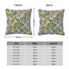 Sicilian Tiles Oranges Lemons Square Pillowcase Polyester Linen Velvet Creative Zip Decor Pillow Case Room Cushion 18"