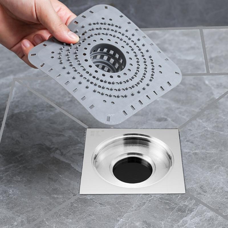 Silicone Sink Strainer Hair Catcher Clog Without Design Flexible Drain Cover Easy To Clean Strong Guards For Shower Bathtubs