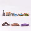 Fairy Garden Miniature Set with Bridge, Lighthouse Water Well & Pond for DIY Craft Lawn Ornament Decor Tiny Figurine Accessories