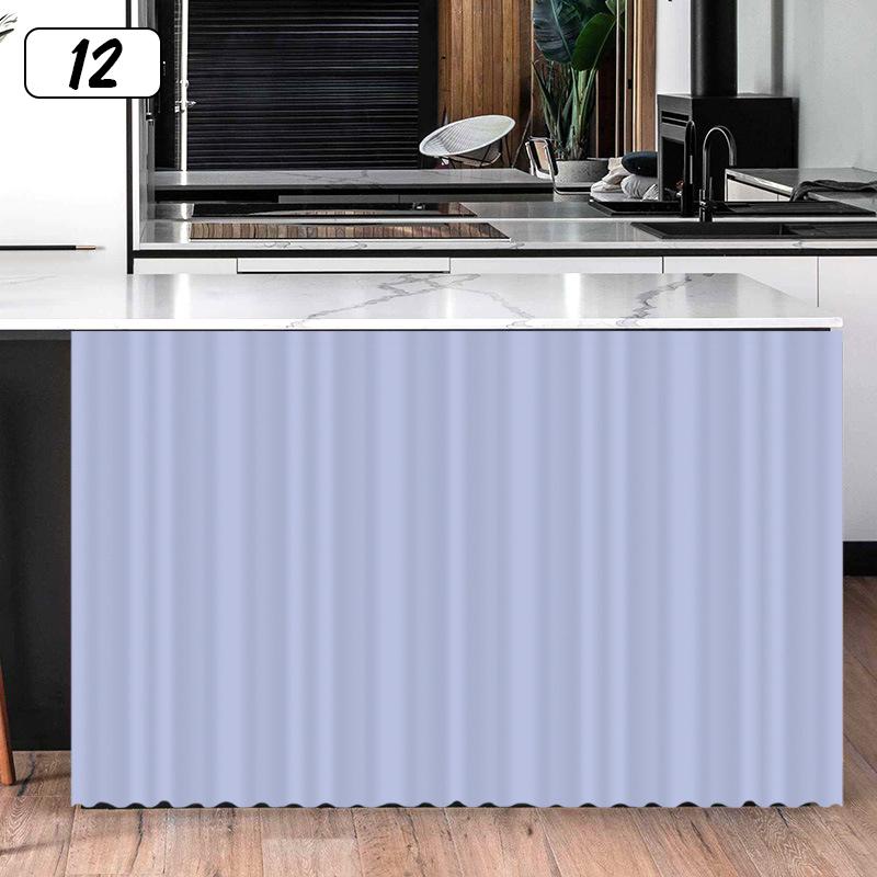 Ensfarvet skapgardin Kjøkkenhyllegardiner Dekorative skapdørgardiner Vindusgardin Skapdørbeskyttelse Hjemmedekor