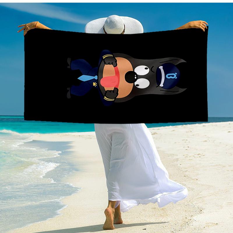 Ultra-Soft Beach Towel with Sheriff Labrador Theme,Ideal for Pool - Camping, Diving - Perfect Travel Essential, Vibrant Beach Towel.