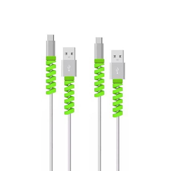 Universal Silicone Spiral USB Charge Cable Cord Protector Saver Cover for iPhone