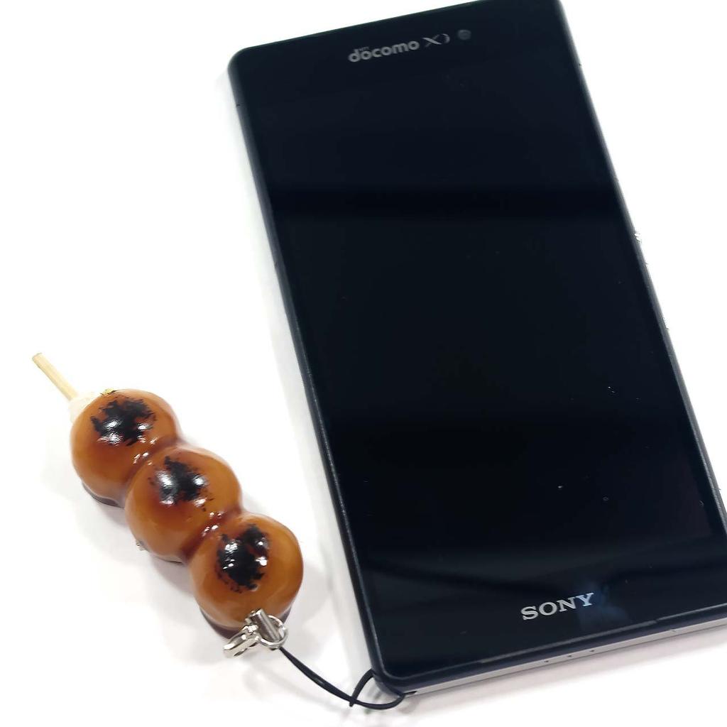 Food replica strap Mitarashi dango that look like they could eat them 110OS - (rice dumplings) -