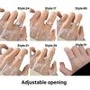 Vintage Irregular Smooth Opening Rings for Women Adjustable Stackable Finger Ring Jewelry Stylish Geometric Accessory
