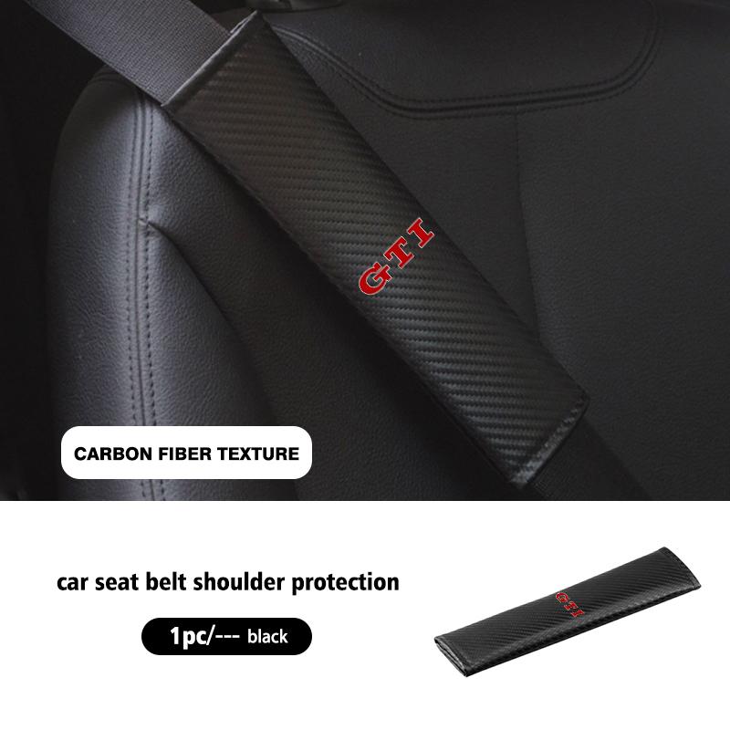 For Volkswagen VW Car Seat Belt Leather Safety Belt Shoulder Cover Protect Pad Beetle CC B5 B6 B7 EOS GTI MK2 MK4 MK5 MK6 Fx5