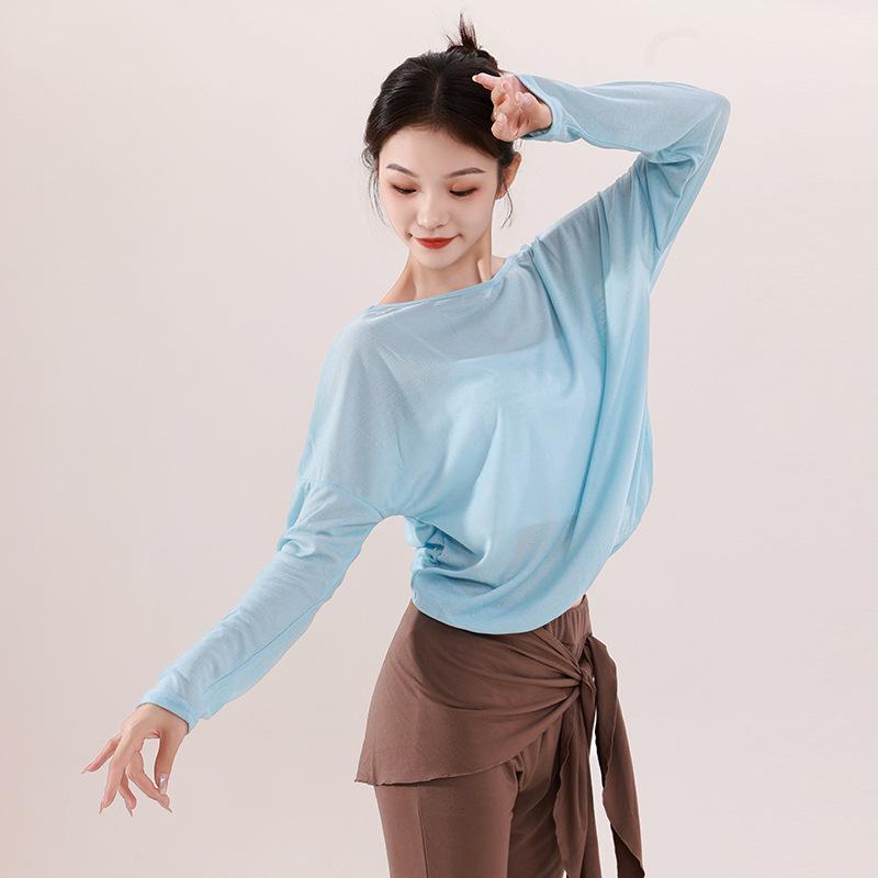 Oboustranný dámský gázový top na tanec a cvičení jógy