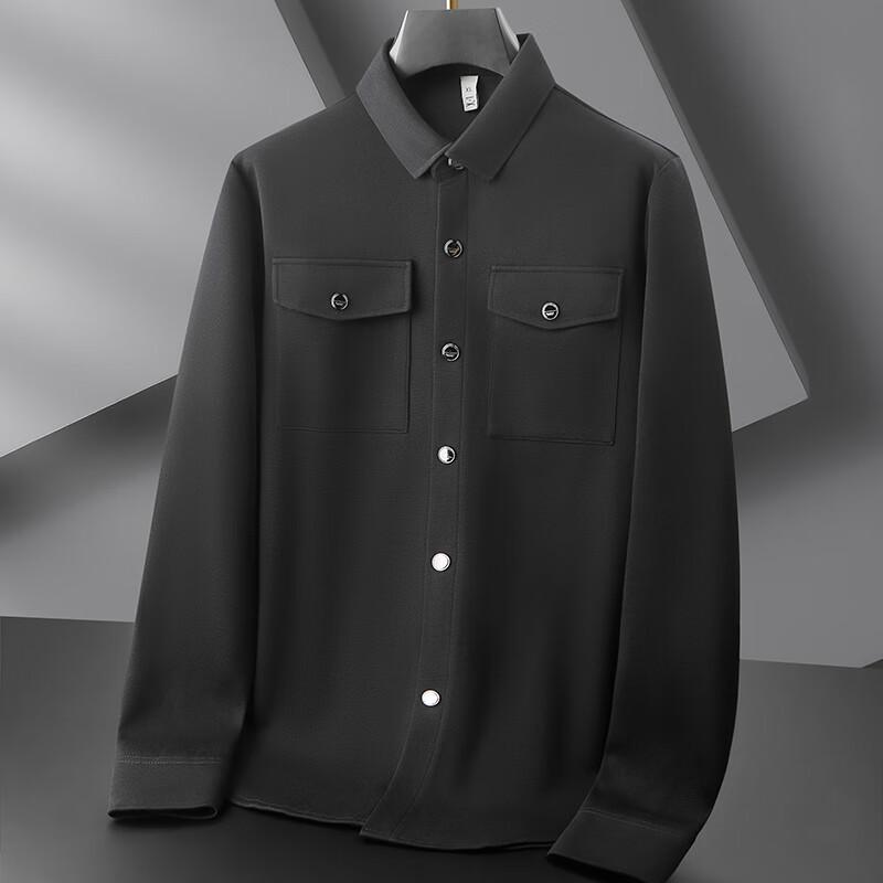 Men's Plus Size Casual Button-Down Jacket