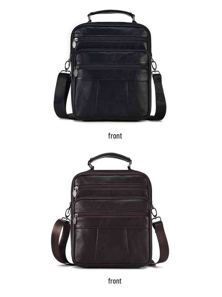 Joyir Men's Genuine Leather Crossbody Bag – Large Capacity, Minimalist Business Style Shoulder Bag