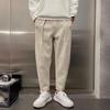 Herren Trendige Jogginghose Herbst Winter Neuer Stil Plus Samt Verdickt Kordelzug Locker Gerade Hose Amerikanische Freizeit Hose