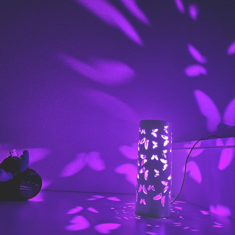 New Creative Decorative Table Lamp USB Projection Lamp Butterfly Shadow Decorative Lamp Floor Lamp.