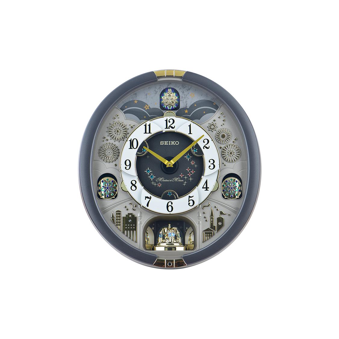 SEIKO Quartz Movement Polyester Plastic Shell Wall Clock Unisex Gray QXM385N QXM385N QXM385N