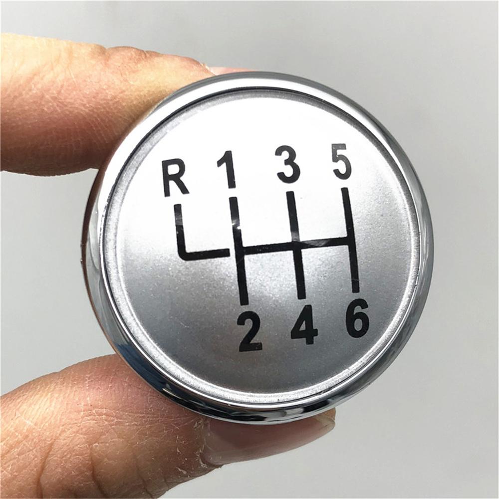 6 Speed Car Gear Shift Knob Lever Stick Cap Covers Emblem Badge