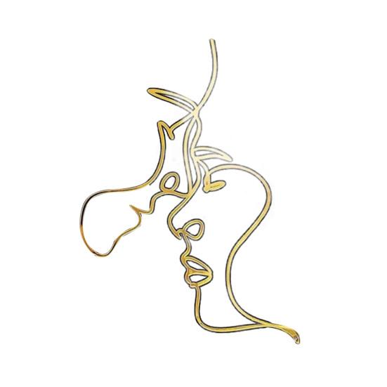 God abstrakt linje topper No Burr dekorere kaken Akryl 3D Minimalistisk bursdagskake