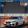 For BMW X5 G05 G18 2022~2025 2023 2024 Leather Car Trunk Mat Cargo Boot Mat Storage Cushion Carpet Pad Auto Interior Accessories