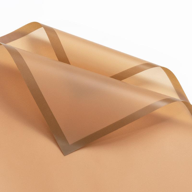 4pcs/Pack Flower Wrapping Paper Colour Border Rose Korean Style Half Transparent Gift Packing Florist Bouquet Wrapping Material