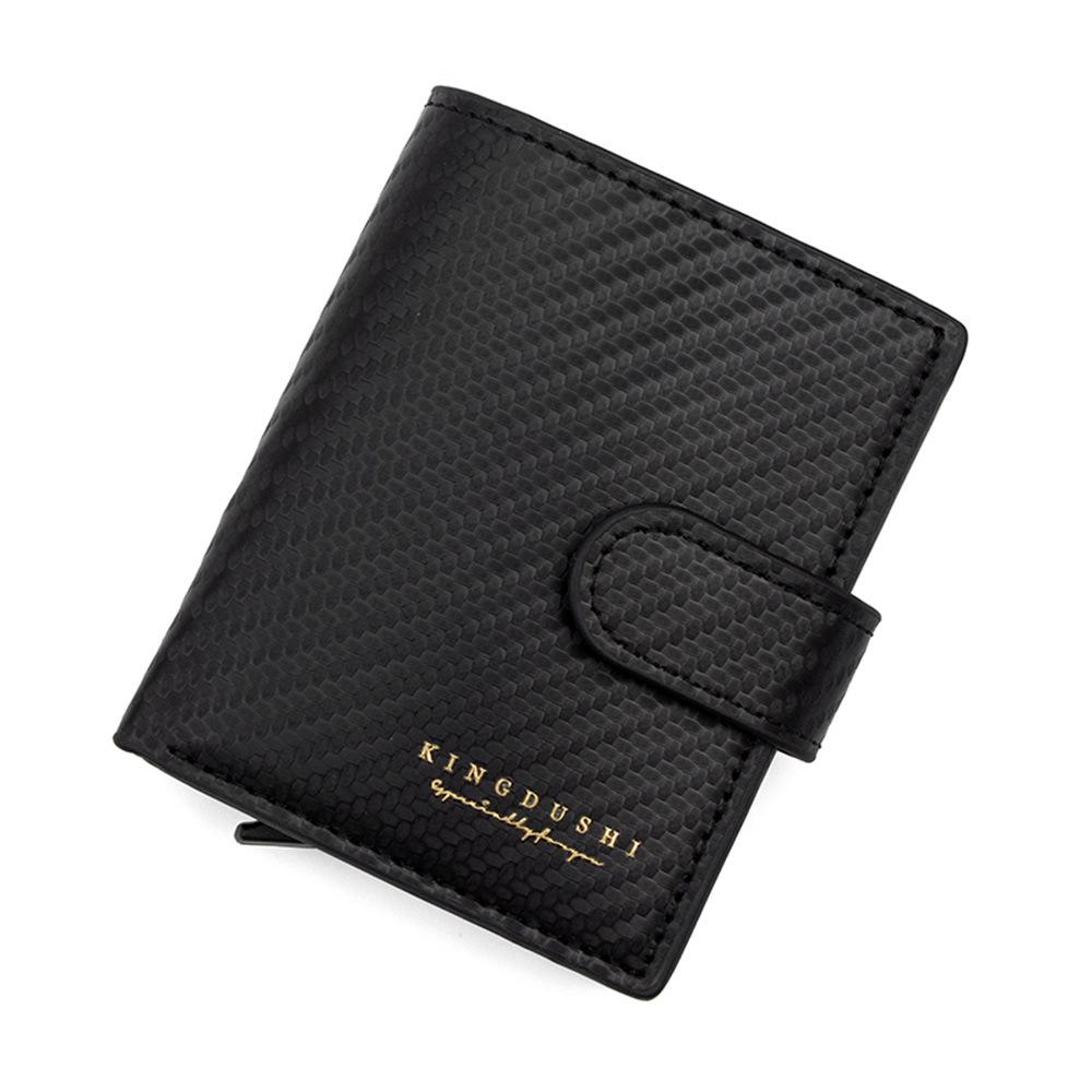 Новый мужской кошелек-трифолд из масляного воска с карманом для монет и всплывающим держателем для карт, большой вместимости