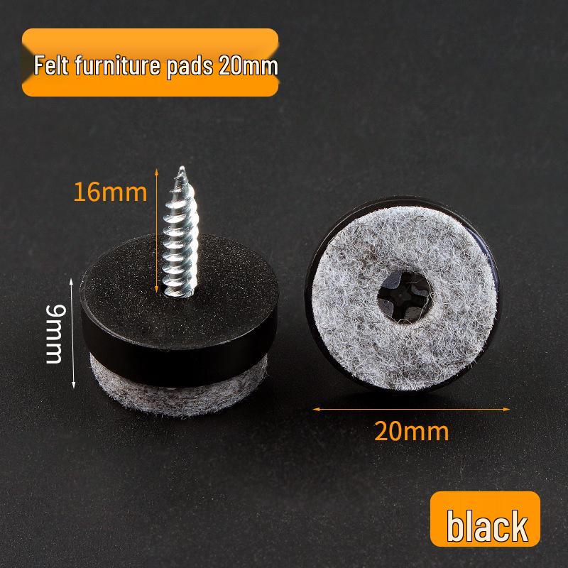Precision Silent Anti-Slip Leg Pads & Self-Tapping Screws for Chair, Table, and Stool.