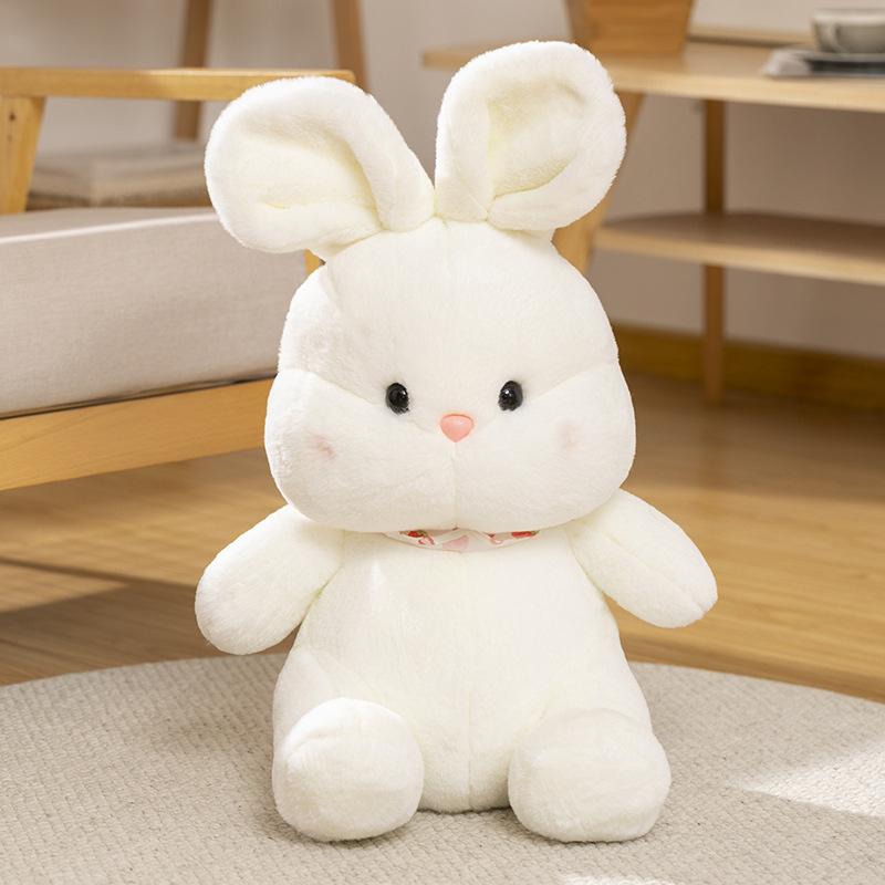 Soft Little White Rabbit Doll Plush Toy Little Rabbit Doll Children's Soothing Doll Birthday Gift