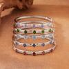 New Natural Garnet Sapphire Tanzanite Topaz Colored Treasure Bracelet Women'S S925 Sterling Silver