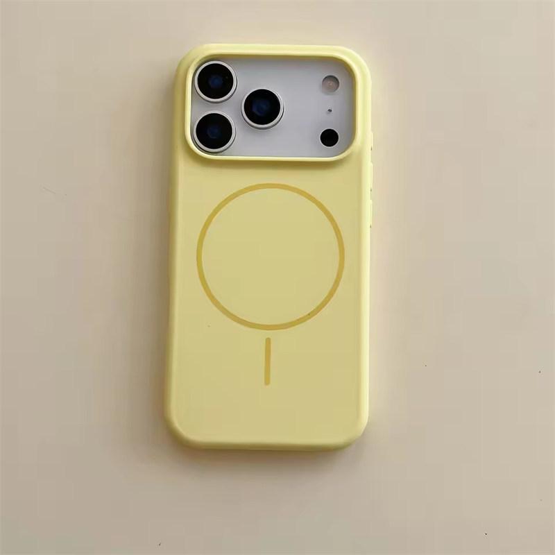 Liquid Silicone Matte Solid Case for iPhone 17 Air 16 15 14 Plus 13 12 Pro Max for Magsafe Wireless Charging Shockproof Cover