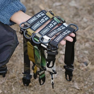 Outdoor Tactical Shoulder Sling Multifunctional Webbing Lanyard Buckle Long Portable Handbag Strap Adjustable Heavy Duty Strap