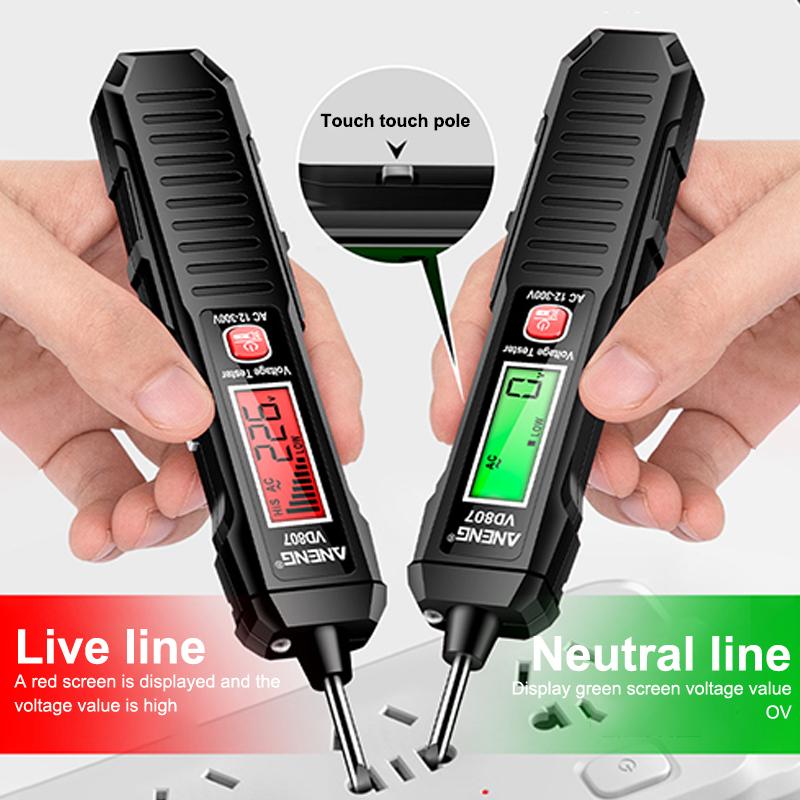 One-Word Induction Portable 50/60Hz Smart Electric Pen Tester Ncv Sensor Ac 12-300V Non-Contact Wire Detector Tools