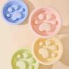 Dopamine Paw Print Non-Slip Slow Feeder Bowl - Cute Anti-Choking Pet Plate