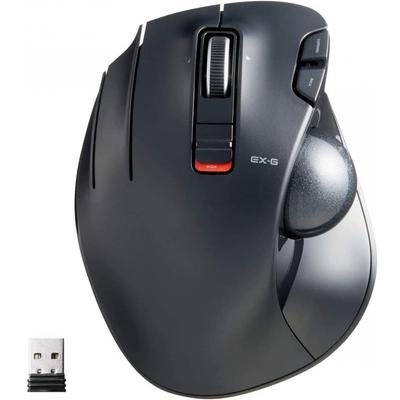 Elecom Mouse Wireless (Receiver Included) Trackball Left Hand 6 Buttons Black M-XT4DRBK