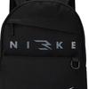 Nike 3Brand Casual Versatile Fashion Simple Solid Color Polyester Backpack Unisex Backpack Black N32613070GS-002