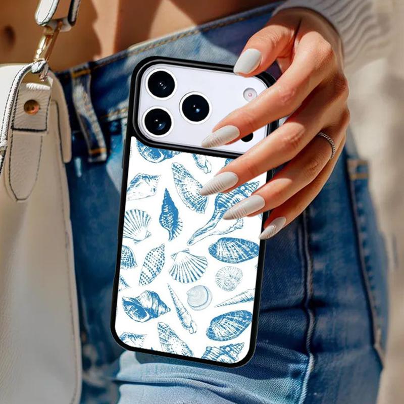 Sea Shells Phone Case For iPhone 17 Air 14 15 13 12 Max Cover For Apple 16e 11 Pro Max Plus Coque