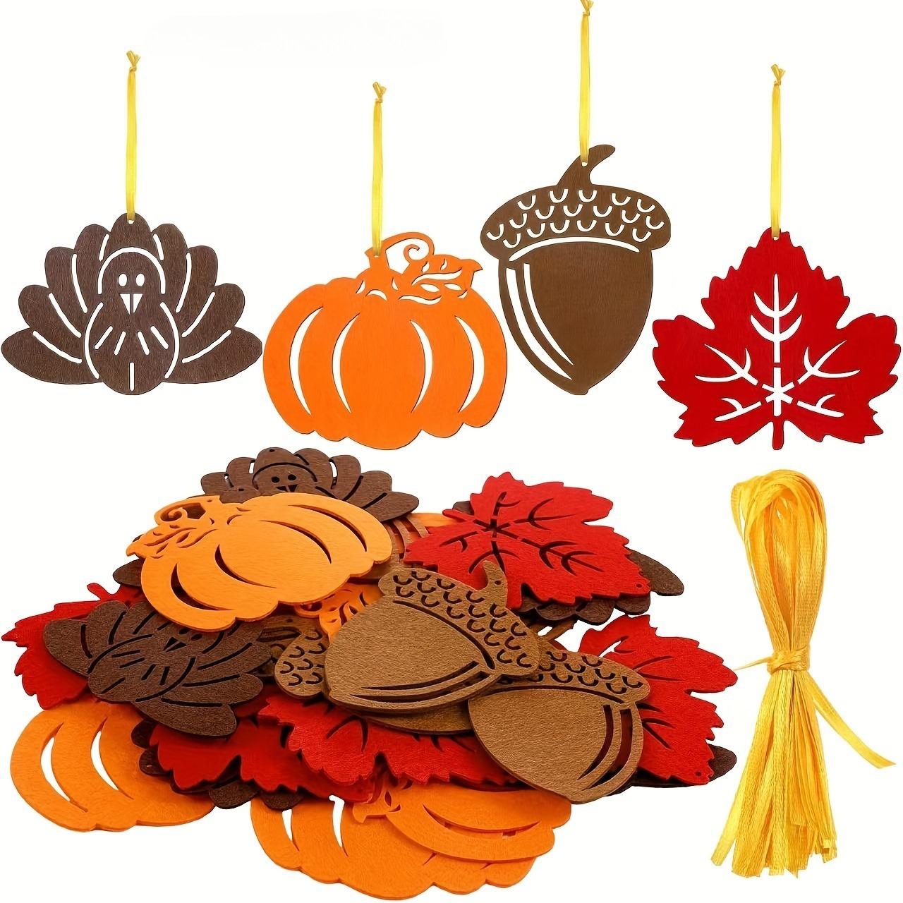 

10 шт. набор День благодарения Праздник урожая Фетровые тыква индейка лист Подвесные украшения-Традиционный осенний декор для вечеринки на День благодарения one size fits all
