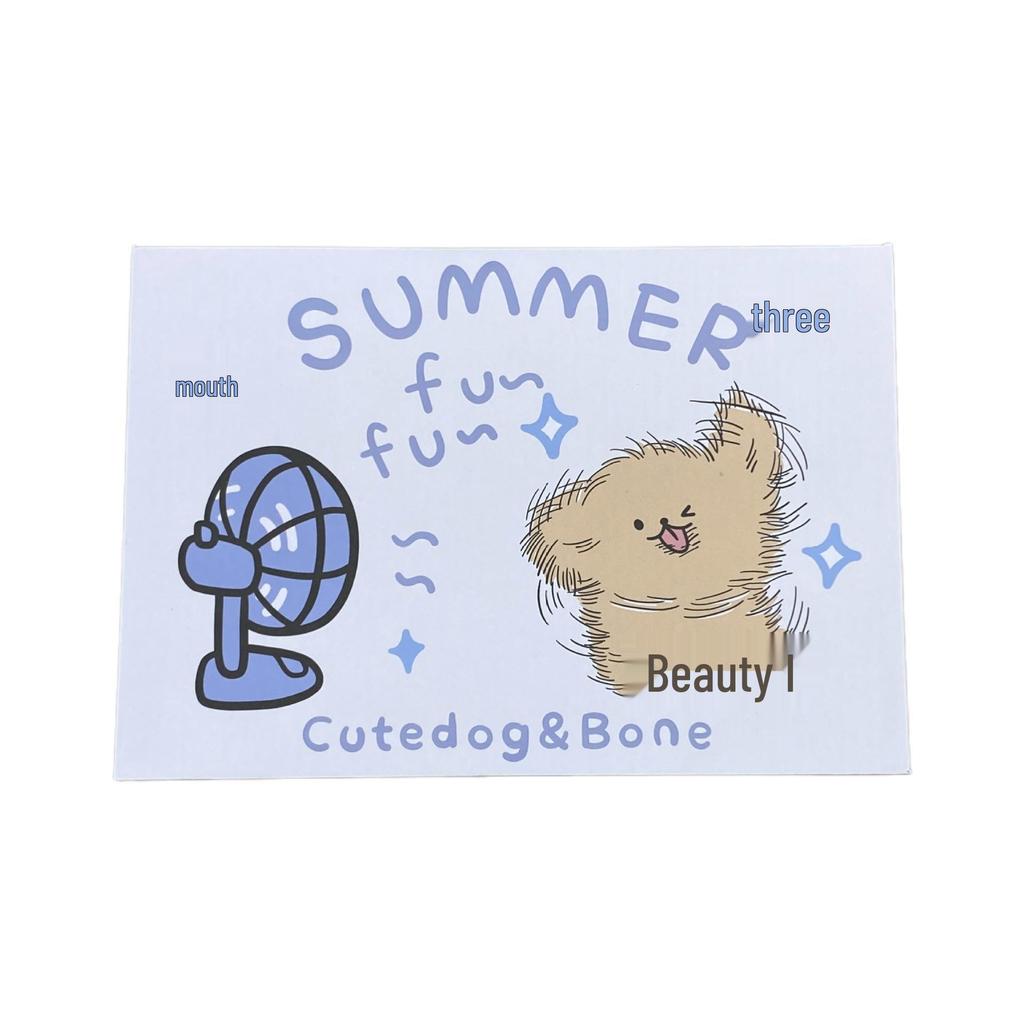 Adorable Cartoon Love Letter Birthday Card Set for Boyfriend/Girlfriend with Envelope