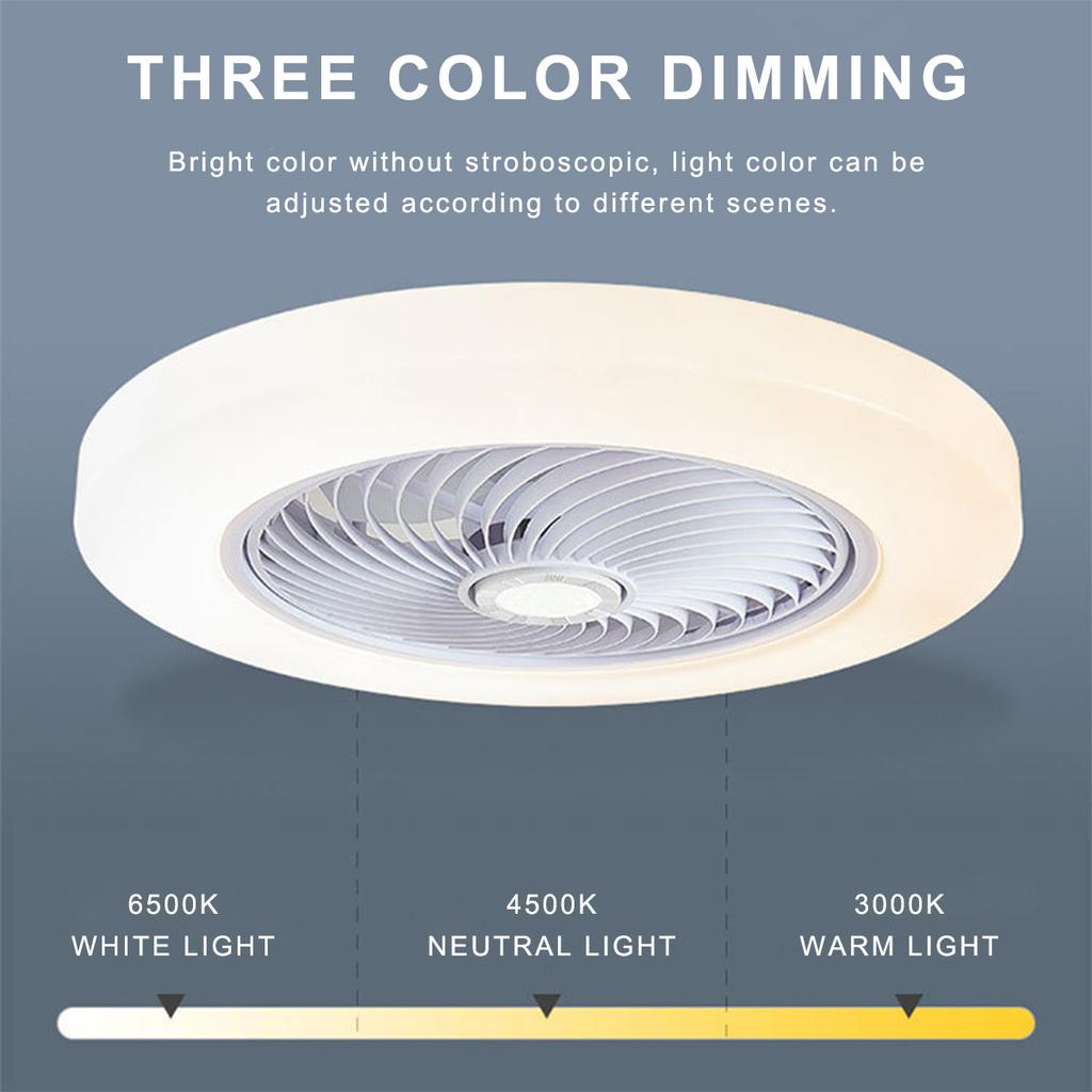 220V Remote Control APP Smart Ceiling Fan with Light Lamps Indoor Bedroom Modern Ultra-thin Decor 40W