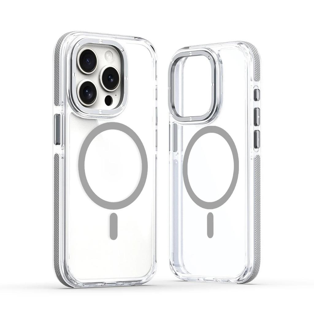 Luxuriöse Magsafe Kabellose Lade Stoßfeste Transparente Handyhülle Für iPhone 15 14 13 12 Pro Max 14 15 Plus Magnetische Transparente Hülle