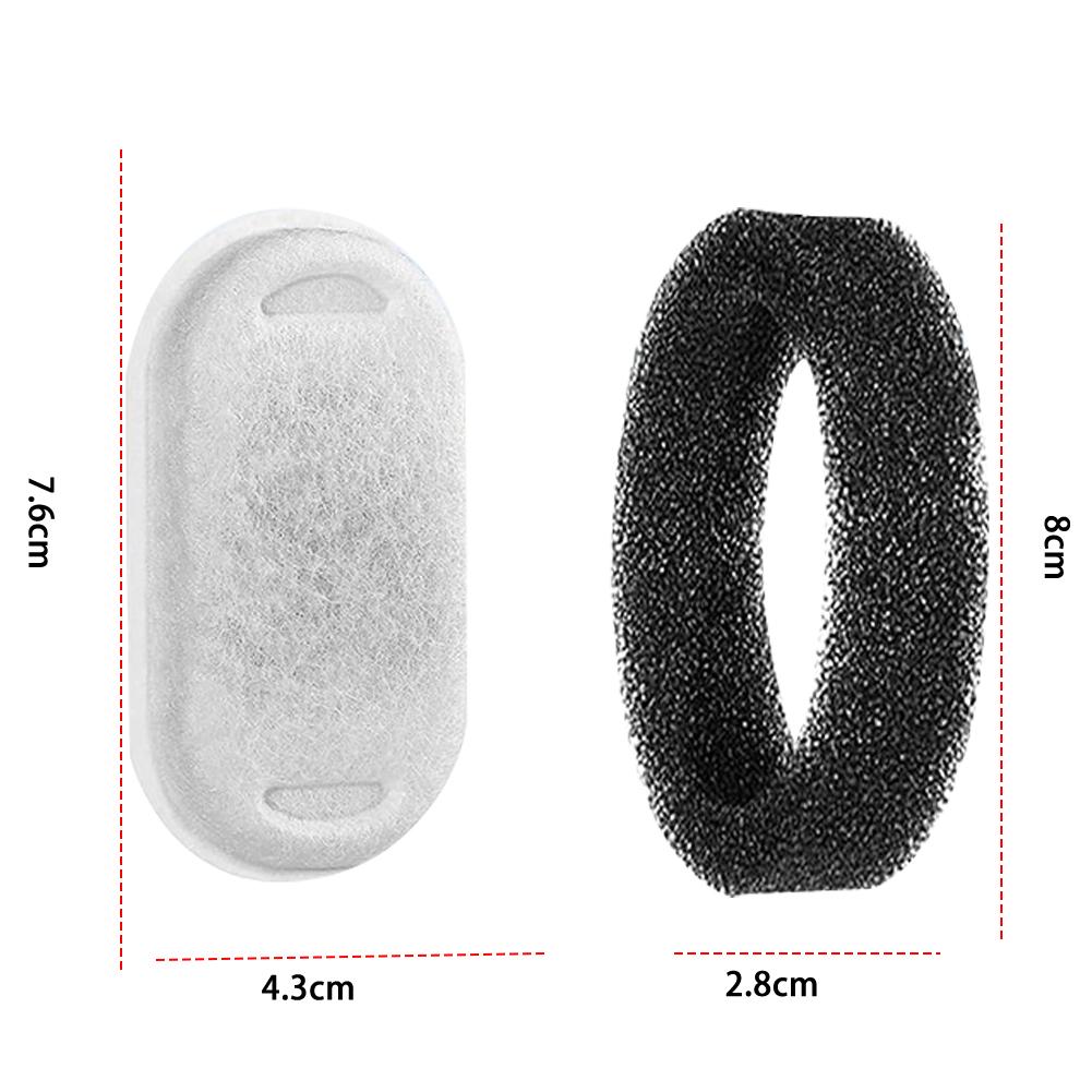 4/8Pcs Cat Water Fountain Filters Pet Water Fountain Filters with 4/8 Sponges Water Dispenser Filters Universal Pet Supplies