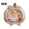 Cute Pastel Pumpkin Ornament Halloween Ghost Wooden Plaque, 2D Flat Tabletop Sign, Handmade Sign Spooky Bathing Reading for Home Office Mantel