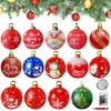 60CM Outdoor Christmas Inflatable Decorated Ball New Years Ornaments Ball Light Up Giant Big Large Balls Xmas Tree Decorations