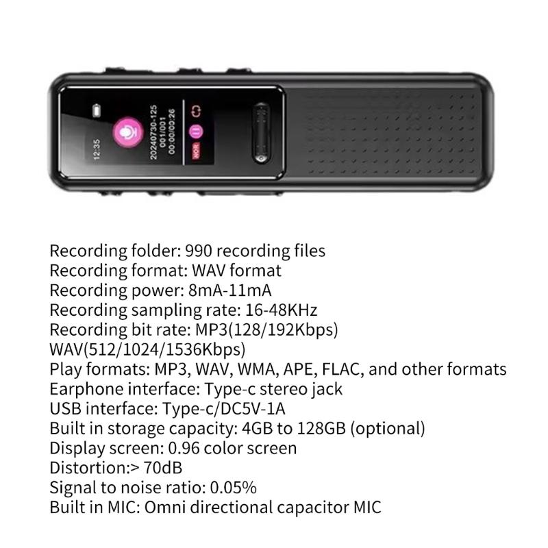 ZD39 Auditory Recorder High Capacity Voice Recorder Featuring Password Protect And Appointment Recording
