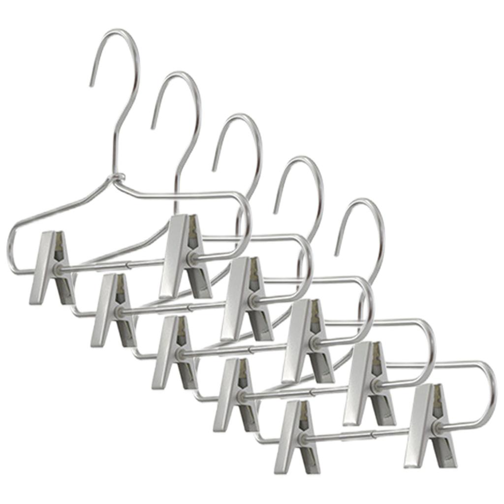 Metal Hangers With Clips Wardrobe Clothes Hanger  Light-Weight Metal Clothes Hangers for Home Hotels Dorms Malls