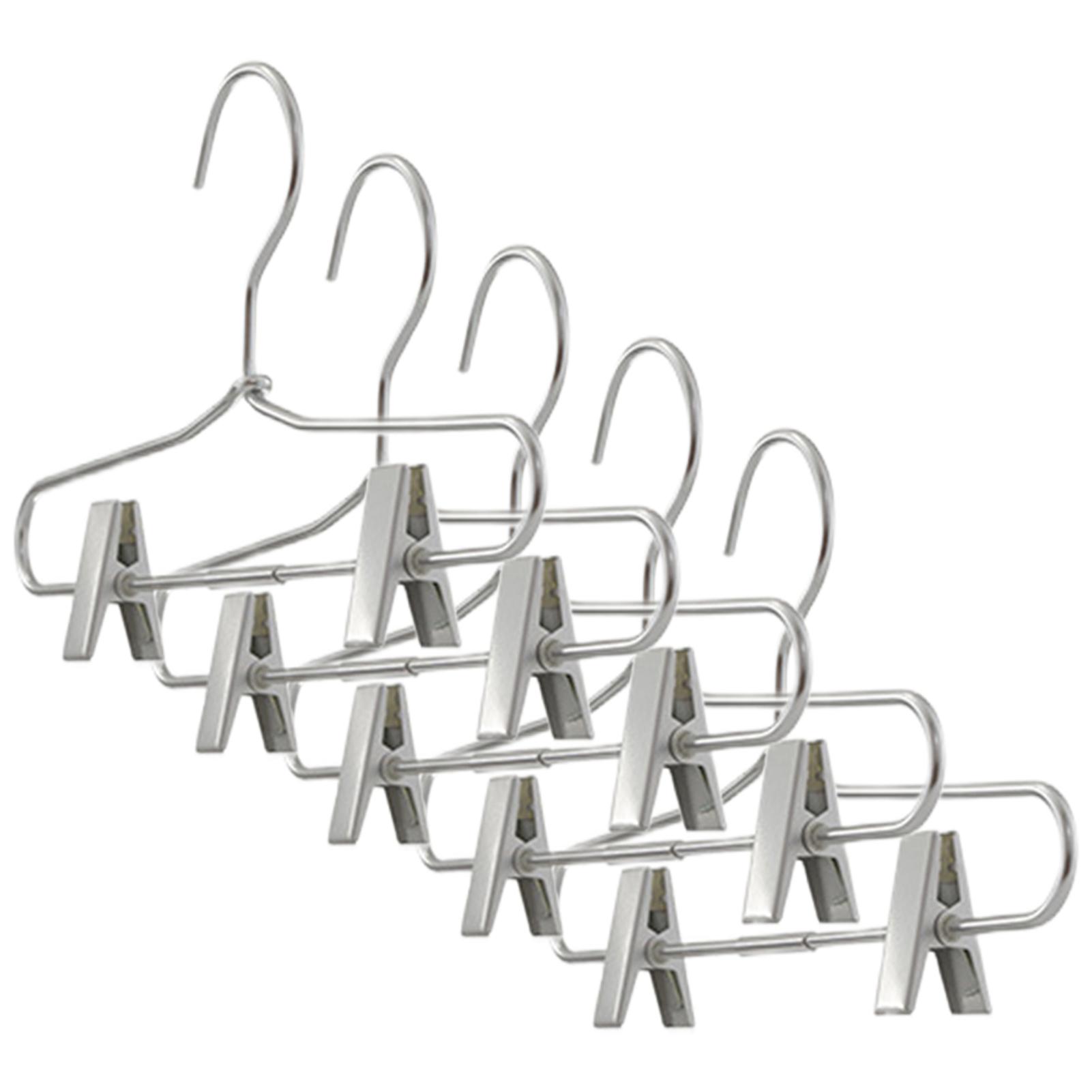 

5 шт. Вешалки для брюк, юбок, слаксов с зажимами, износостойкая вешалка-зажим для брюк, юбок, детской одежды для магазина