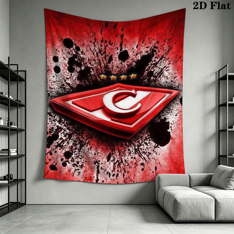 Spartak Moscow Dash Wall Hanging Printed Fabric Blanket Decorative Tapestries for Bedroom Living Room Home Decor