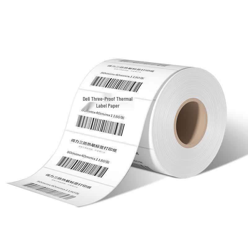 Deli 80x40mm Three-Proof Thermal Label Paper