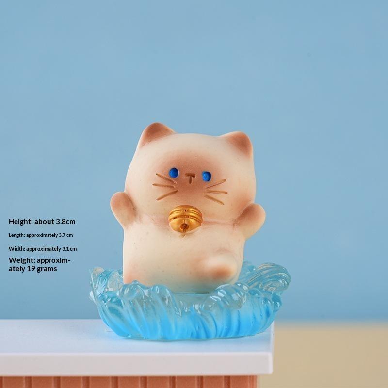 Neue Cartoon Fadcute Katze Pai Serie Harzfigur Ornament Premium-Textur Feiertags-Hausdekoration Modellspielzeug Überraschungsgeschenke