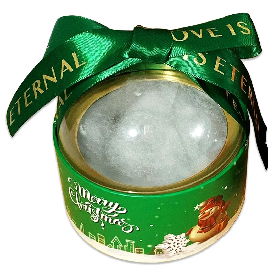 Christmas Candy Box Transparent Ball Hug Bucket Christmas Eve Apple Box Dessert Mousse Gift Packaging Bags Party Gifts Empty Box