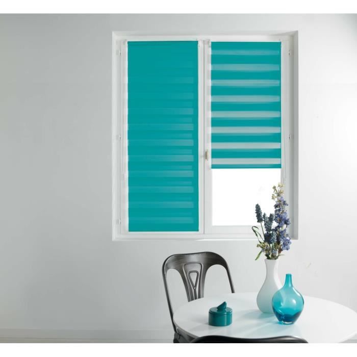 Store enrouleur 60 x 90 cm Day-night bleu